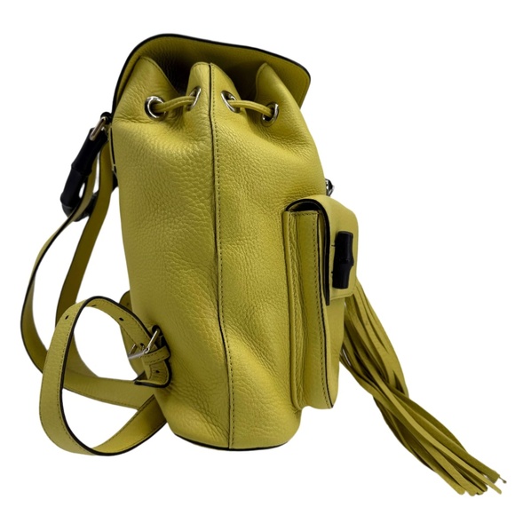 Gucci Cellarius Calfskin Medium Bamboo Backpack – Mimosa Flower - Picture 3 of 9